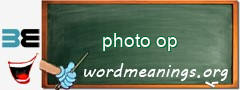WordMeaning blackboard for photo op